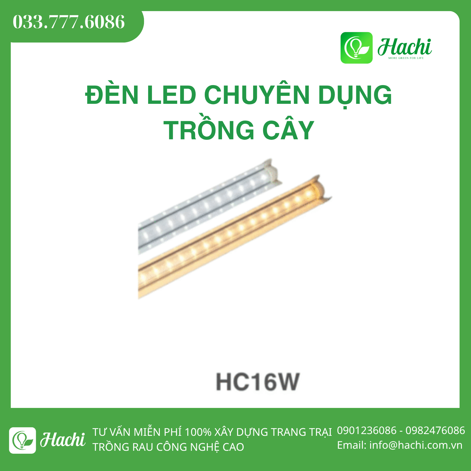 Đèn LED chuyên dụng trồng cây HC16W 1 DEN LED CHUYEN DUNG TRONG CAY
