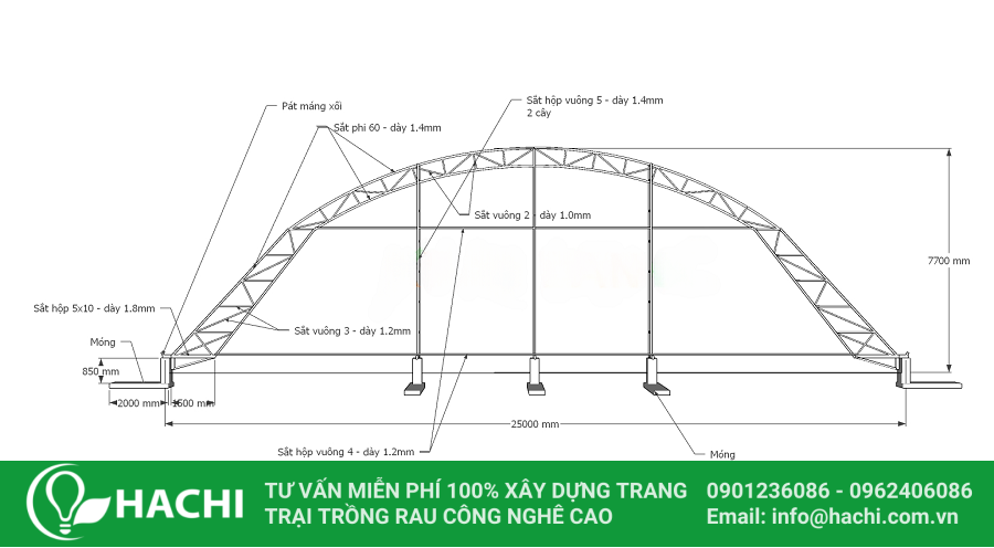 KHUNG NHÀ KÍNH NÔNG NGHIỆP CHẤT LƯỢNG CAO PHỤC VỤ SẢN XUẤT QUY MÔ LỚN