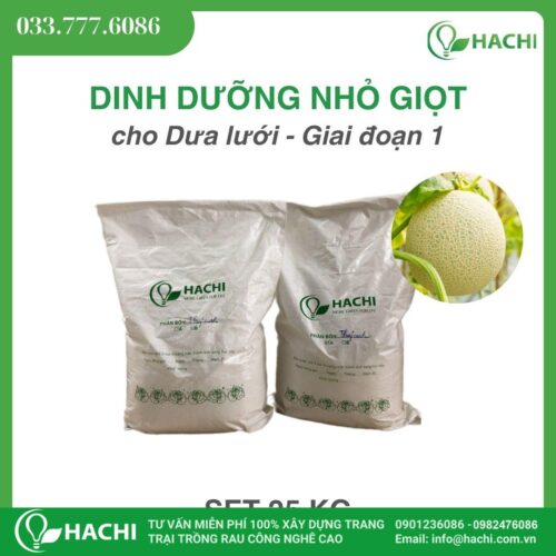 Phân bón nhỏ giọt cho DƯA LƯỚI set pha 100 lít đậm đặc - Giai đoạn 1