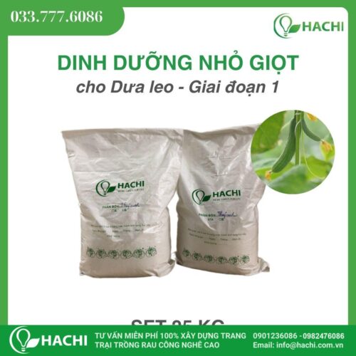Phân bón nhỏ giọt cho DƯA LEO set pha 100 lít đậm đặc - Giai đoạn 1