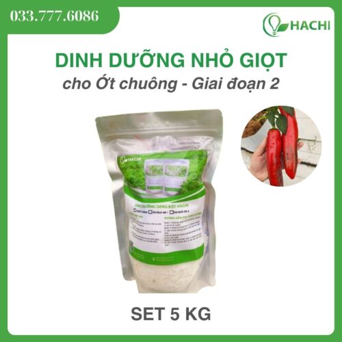 Phân bón nhỏ giọt cho ỚT CHUÔNG set pha 20 lít (5KG) đậm đặc - Giai đoạn 2