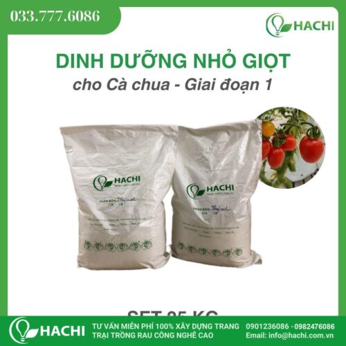 Phân bón nhỏ giọt cho CÀ CHUA set pha 100 lít đậm đặc - Giai đoạn 1