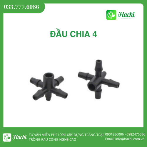 Đầu chia 4 tưới nhỏ giọt